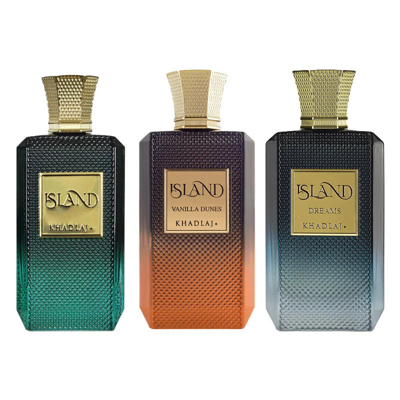 Khadlaj 3-Piece (Island, Vanilla Dunes & Island Dreams) Fragrance Collection For Everyone
