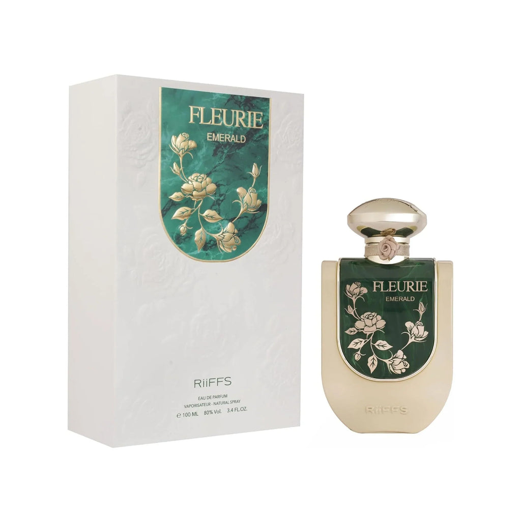 Riiffs Fleurie Emerald Eau de Parfum Spray for Unisex, 3.4 Ounce