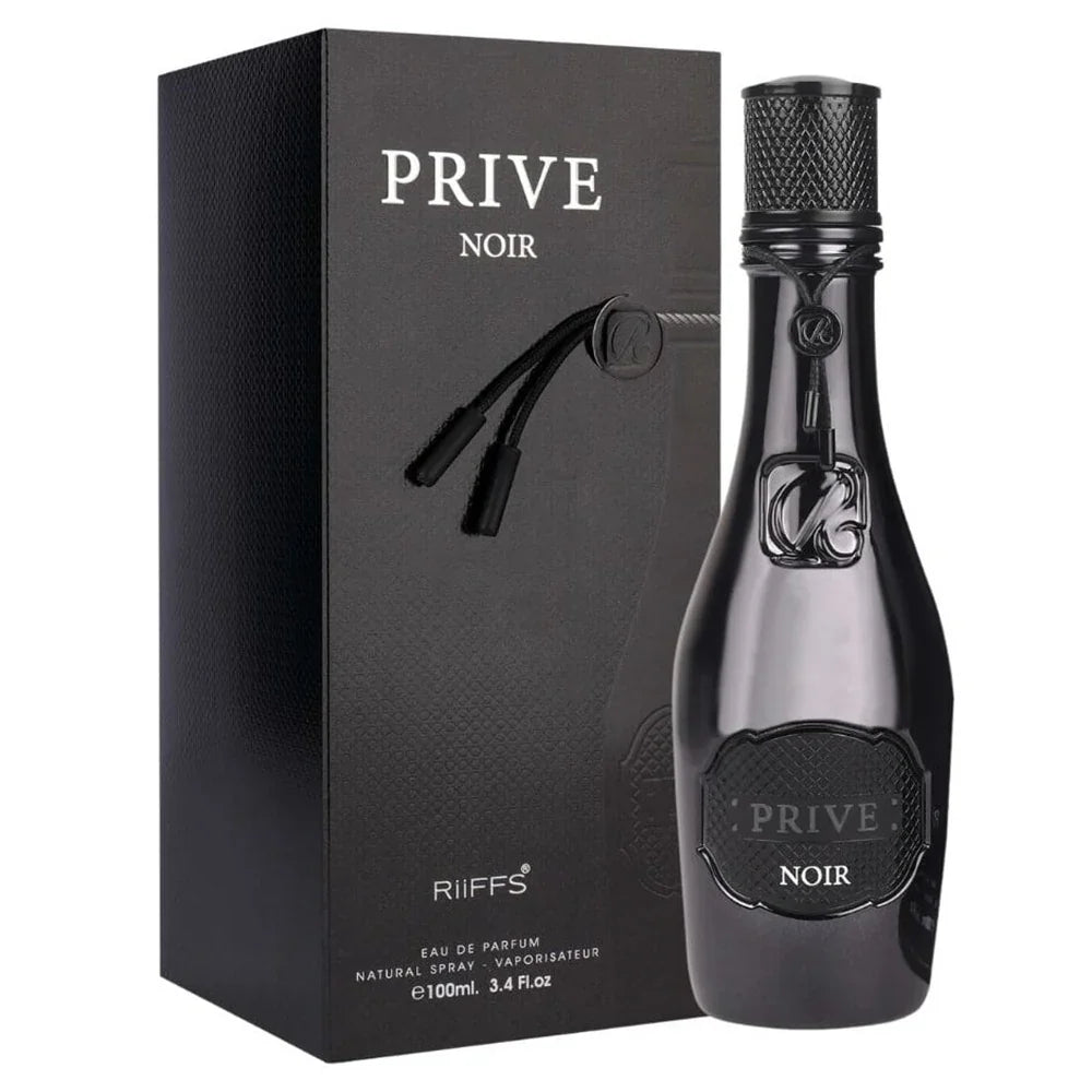 Riiffs Prive Noir Eau de Parfum Spray for Men, 3.4 Ounce