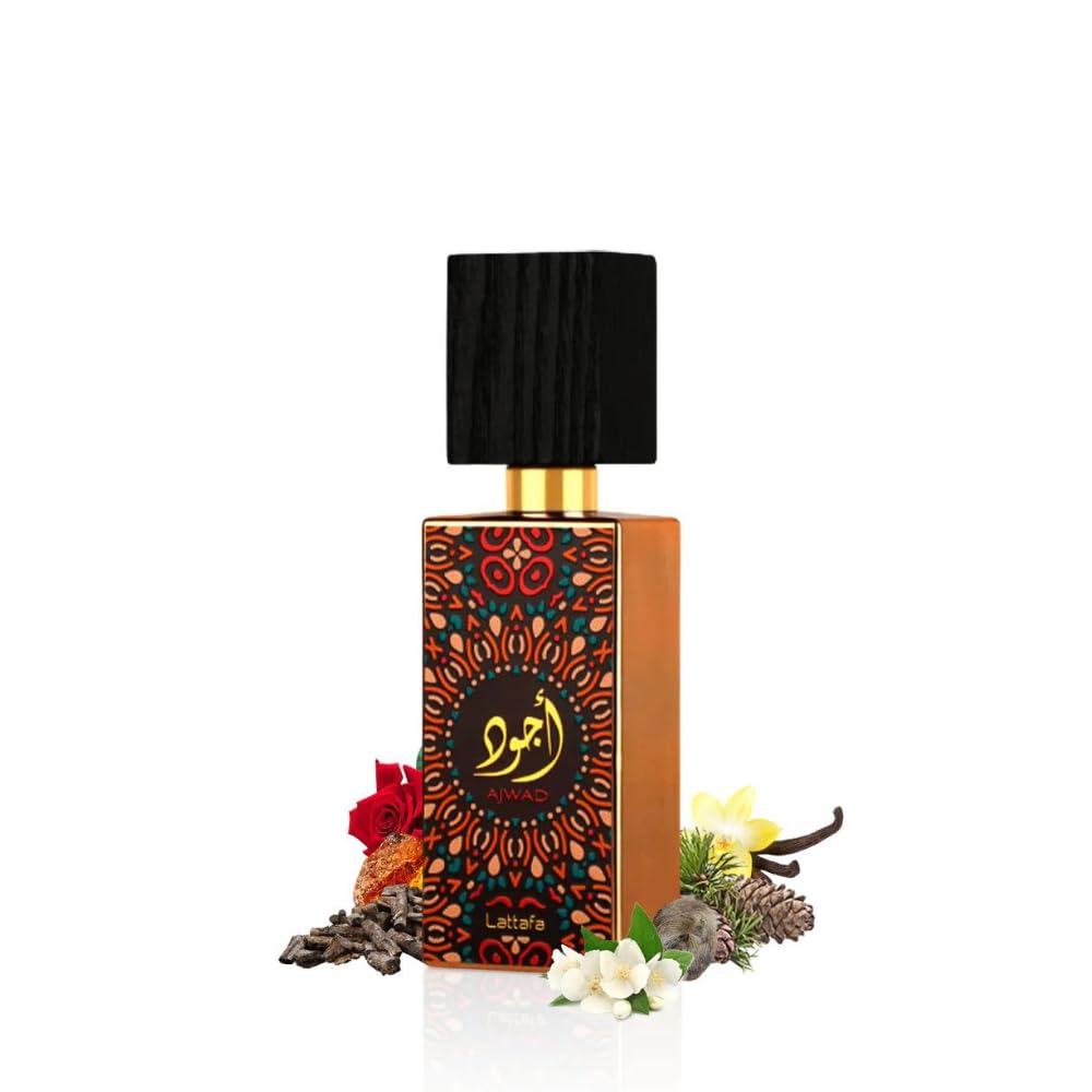 Lattafa Ajwad for Unisex Eau de Parfum Spray, 2.04 Ounce