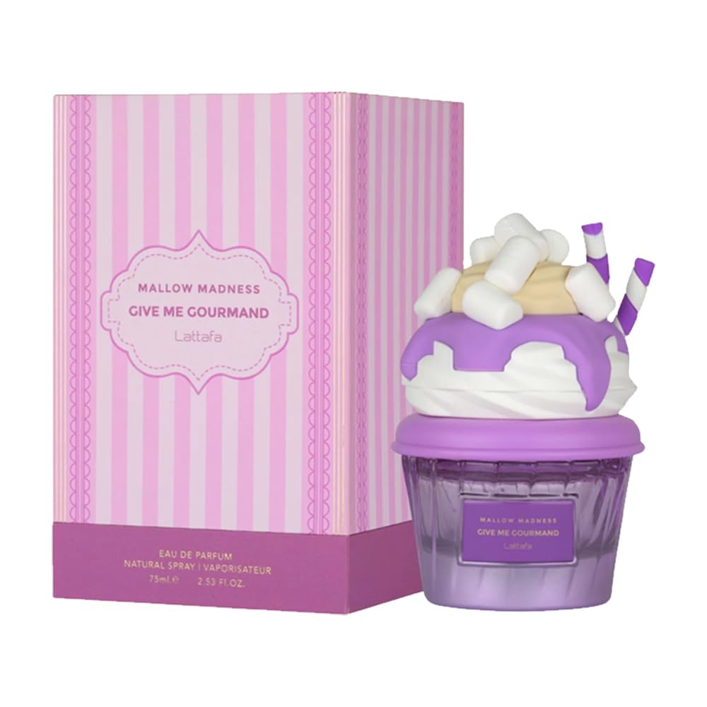 Lattafa Mallow Madness Eau de Parfum, Give Me Gourmand Collection For Women 2.53 Ounce