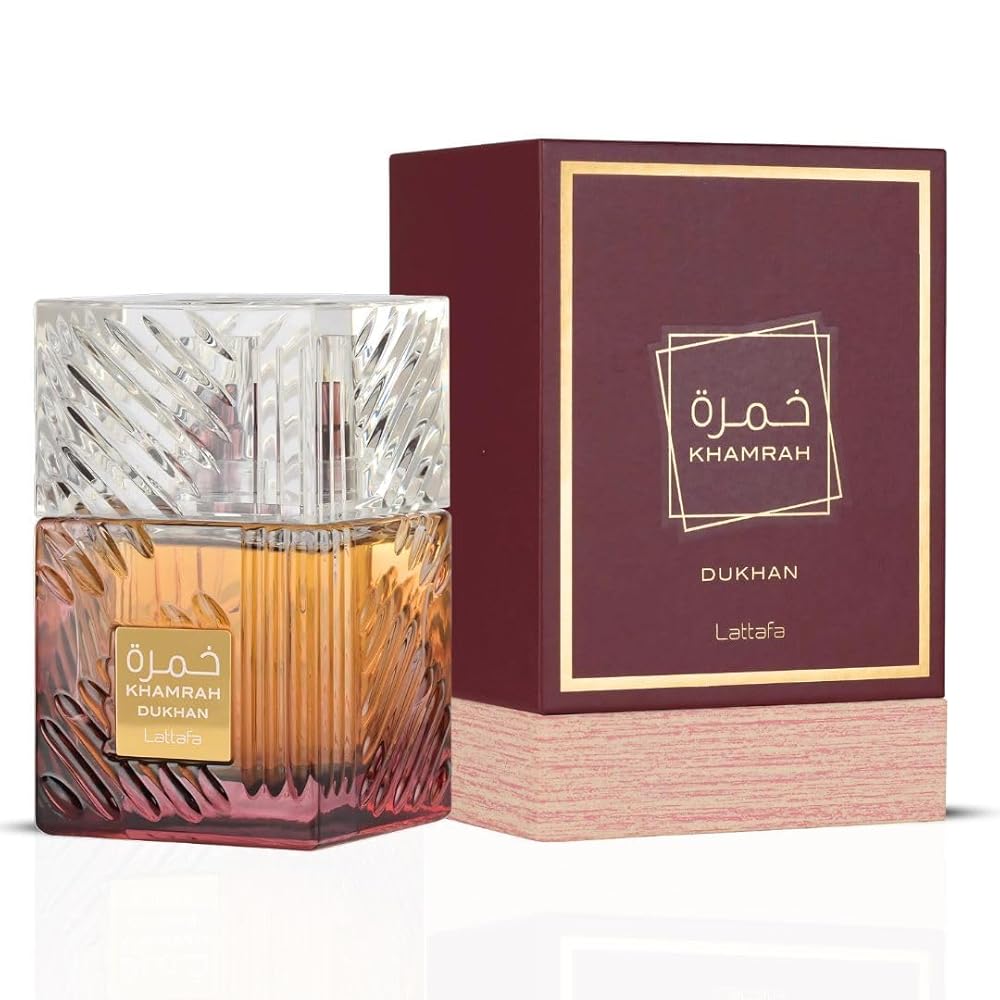 Lattafa Khamrah Dukhan for Unisex Eau de Parfum Spray, 3.4 Ounce