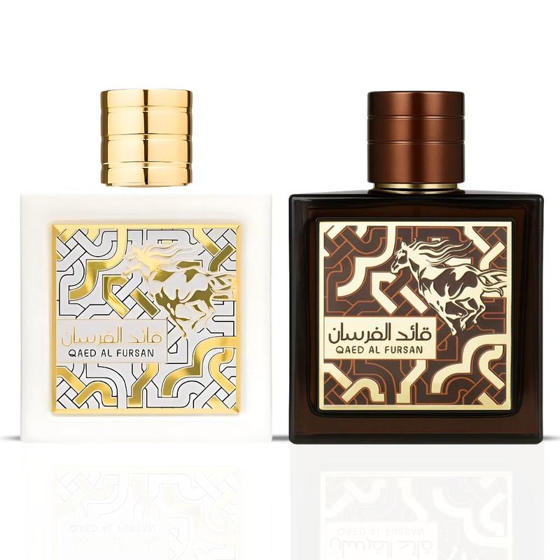 Lattafa 2-Piece (Qaed Al Fursan Unlimited & Qaed Al Fursan Untamed) Fragrance Bundle for Everyone