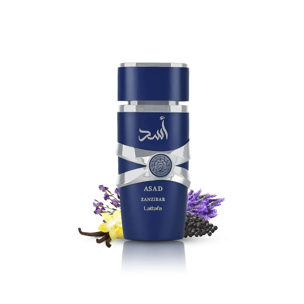 Lattafa Asad Zanzibar Eau de Parfum Spray for Men, 3.40 Ounce