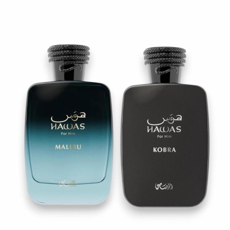 Rasasi 2-Piece (Hawas Kobra & Hawas Malibu) Fragrance Bundle