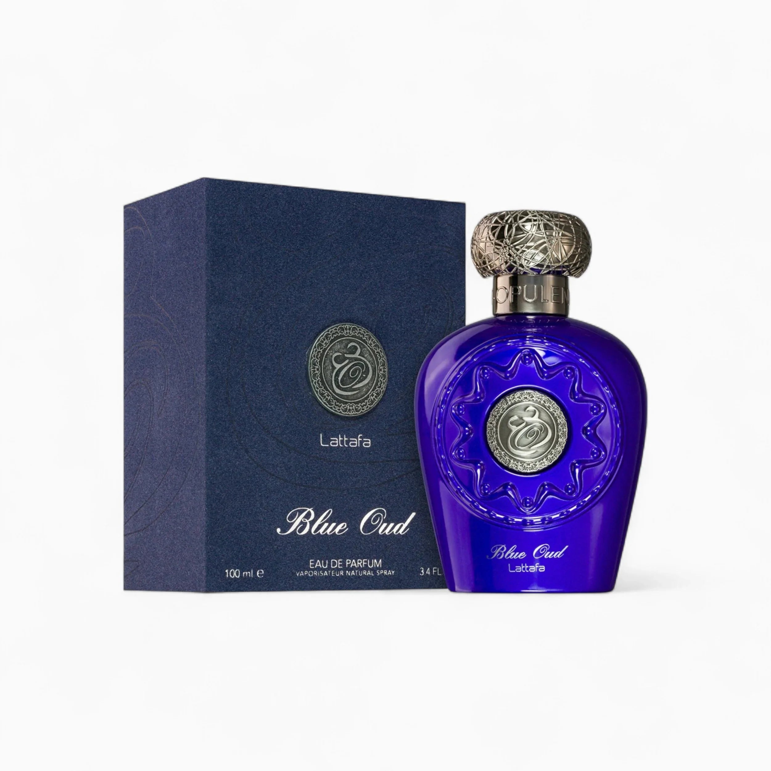 Lattafa Blue Oud for Unisex Eau de Parfum Spray, 3.4 Ounce