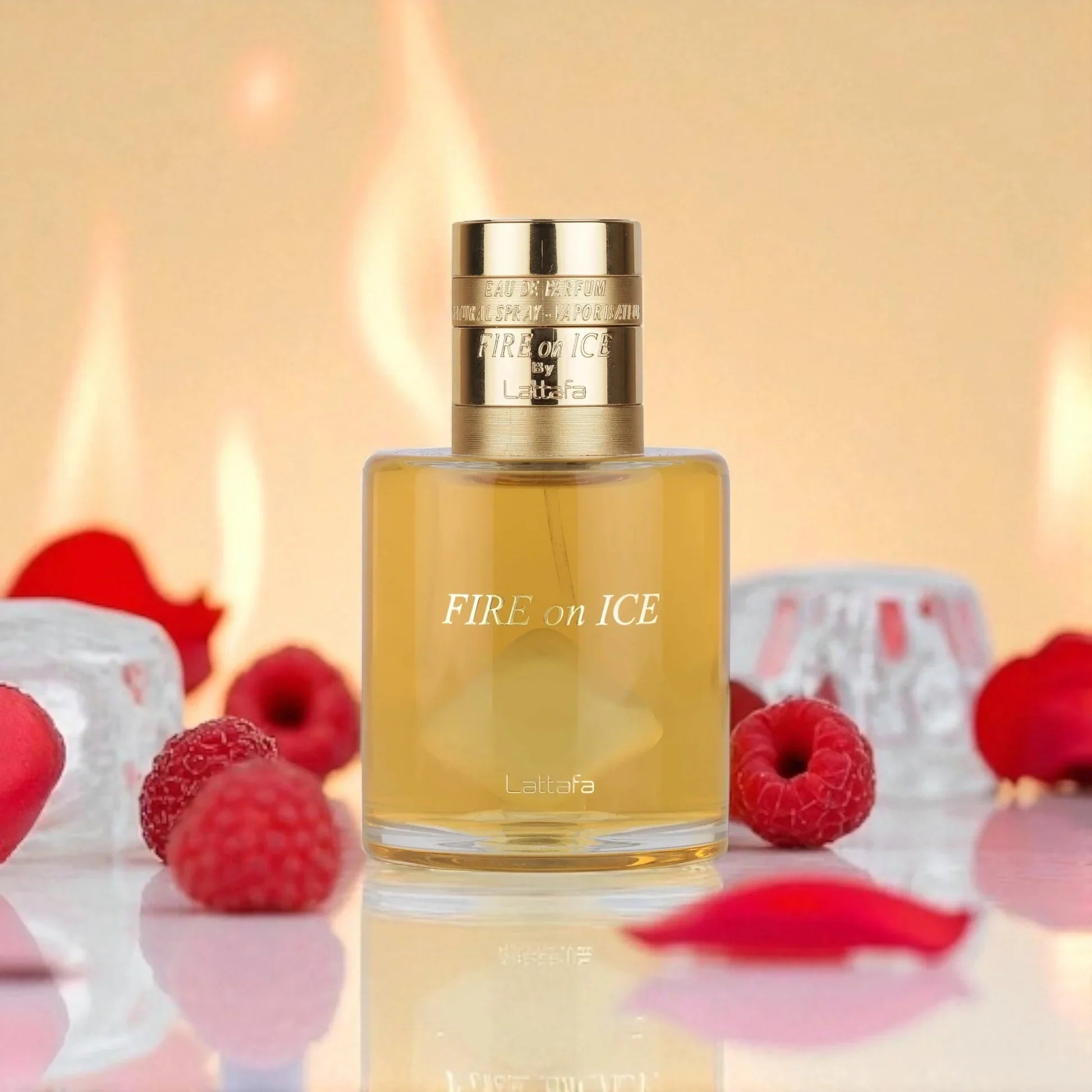 Lattafa Fire On Ice Eau de Parfum Spray for Unisex, 3.71 Ounce