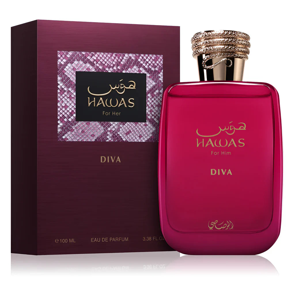 Rasasi Hawas Diva Eau De Parfum Spray For Women, 3.4 Ounce